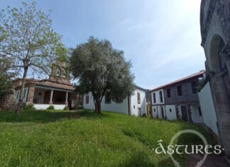 Santa María de Lugás, Santuario sobre un viejo castro Luggon de la ría de Villaviciosa