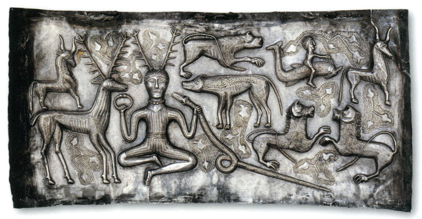 Panel de Cernunnos. Caldero de Gundestrup. Museo de Copenhague