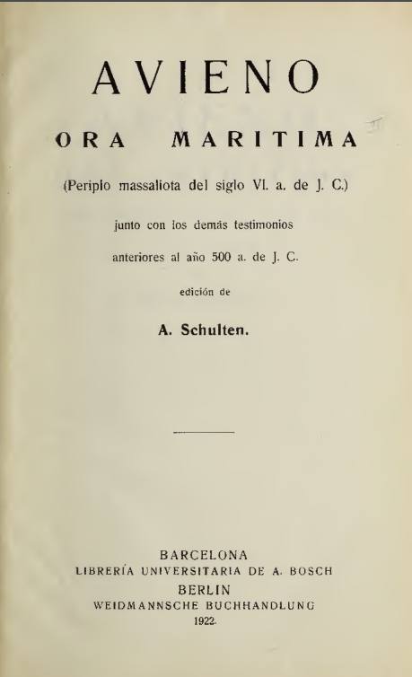 ¿La Ora Maritima de Avieno como fuente para el estudio de los astures?
