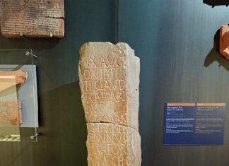 Uno de los hitos de Santa Colomba de la Vega. Museo de León.