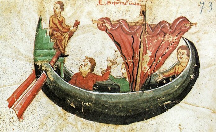 medieval ship from 13th century