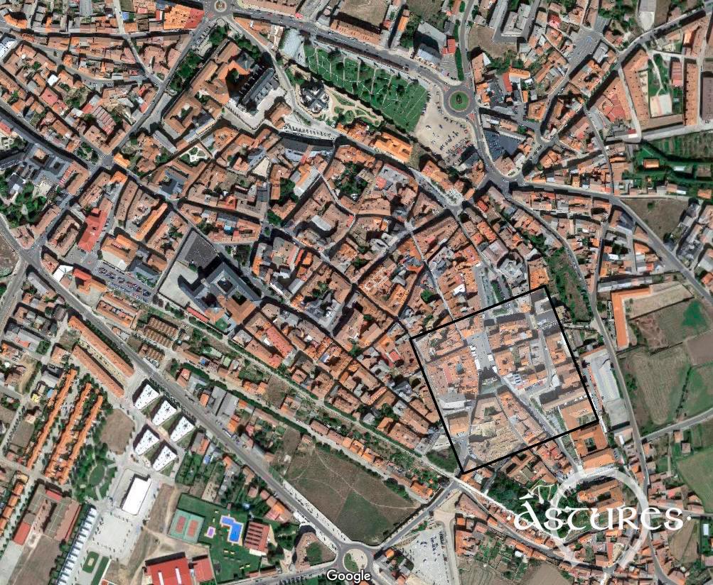 Ubicación del foro de Asturica. Con Google Earth