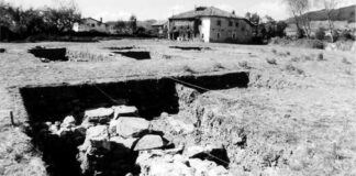 Excavaciones Lucus Asturum, en la Rectoral. 1981. Foto La Nueva España
