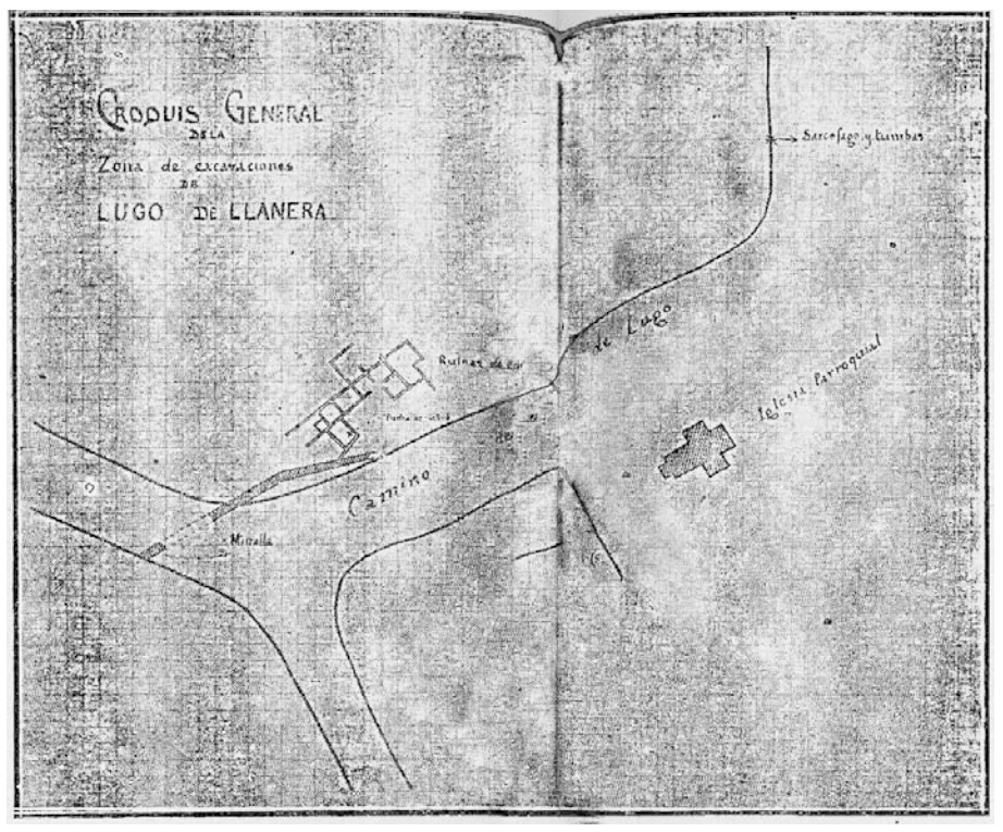  Recorte del periódico Región año VI, núm 1531 del día jueves 26 de abril de 1928,
bajo el título: Del resultado de las excavaciones en Lucus (publicado en Esperanza Martín, 2021)