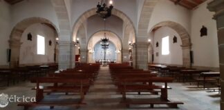 Interior de la iglesia de Santa María de Bretoña. Lugo