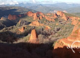 Las Médulas desde el mirador de Orellán.