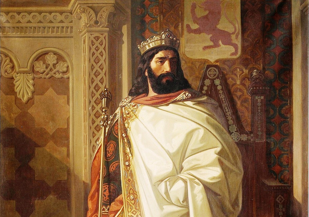 Detalle del retrato idealizado de Ramiro I pintado por Isidoro Lozano. Museo del Prado