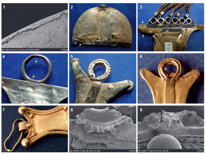 Fotos de la investigación de Óscar García-Vuelta sobre colgantes de piel extendida.