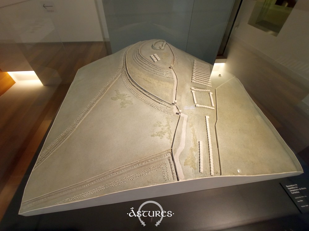Maqueta del campamento romano de Curriel.los en el Museo Arqueológico de Asturias
