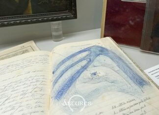Detalle de uno de los cuadernos de trabajo de José Manuel González
