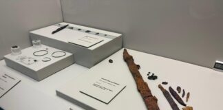 Las piezas procedentes de Vigaña, depositadas en el Museo Arqueológico de Asturias. Foto Principado de Asturias