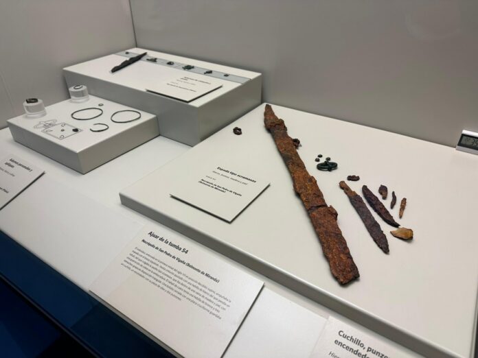 Las piezas procedentes de Vigaña, depositadas en el Museo Arqueológico de Asturias. Foto Principado de Asturias