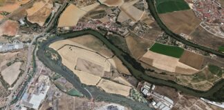 Vista aérea del yacimiento de Soto de Medinilla en Valladolid. Foto Google Earth