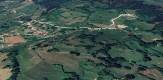 Loma donde especula con la existencia de un asentamiento de Argandenes. Google Earth