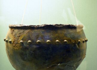 Caldero irlandés de cobre. Museo Británico.