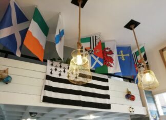 Banderas de las naciones celtas en Le Menhir. Gijón
