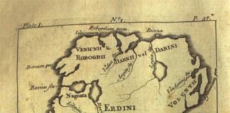 Hiberniae veteris. Mapa de Irlanda en época prerromana.