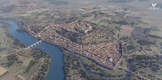 Recreación de la Ilerda romana. Créditos PAR Virtual. Enlace al pie.
