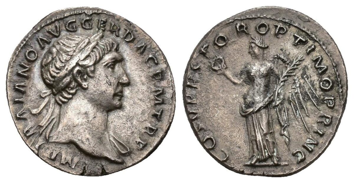 Denario de Trajano. Jesús Vico