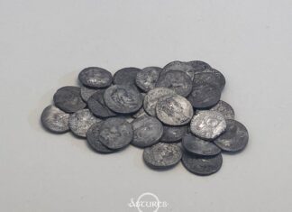 Denarios de plata. Castro de Arancedo. Museo Arqueológico de Asturias.