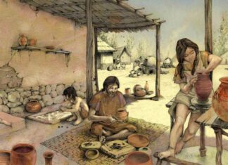 Recreación de la vida de los carpetanos. En "Los últimos Carpetanos". Catálogo publicado por el Museo Arqueológico Regional de Madrid.