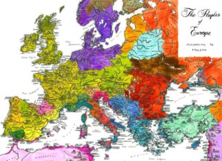 Mapa de las tribus de Europa según Ptolomeo. Autor Ironandredwoods