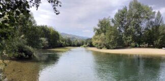 El cauce bajo del Deva, en Asturias.