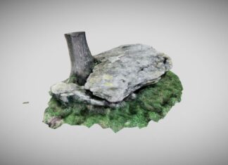 Modelo fotogramétrico de un dolmen del oriente de Asturias.