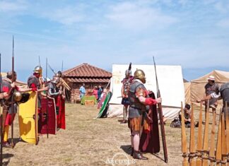 Recreación de época romana en la Campa Torres. Antiqvi Mores