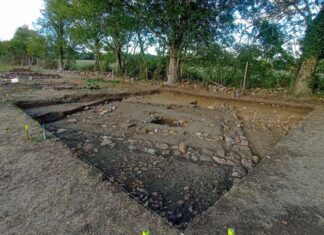 Excavaciones en la domus de Lucus Asturum, 2023.