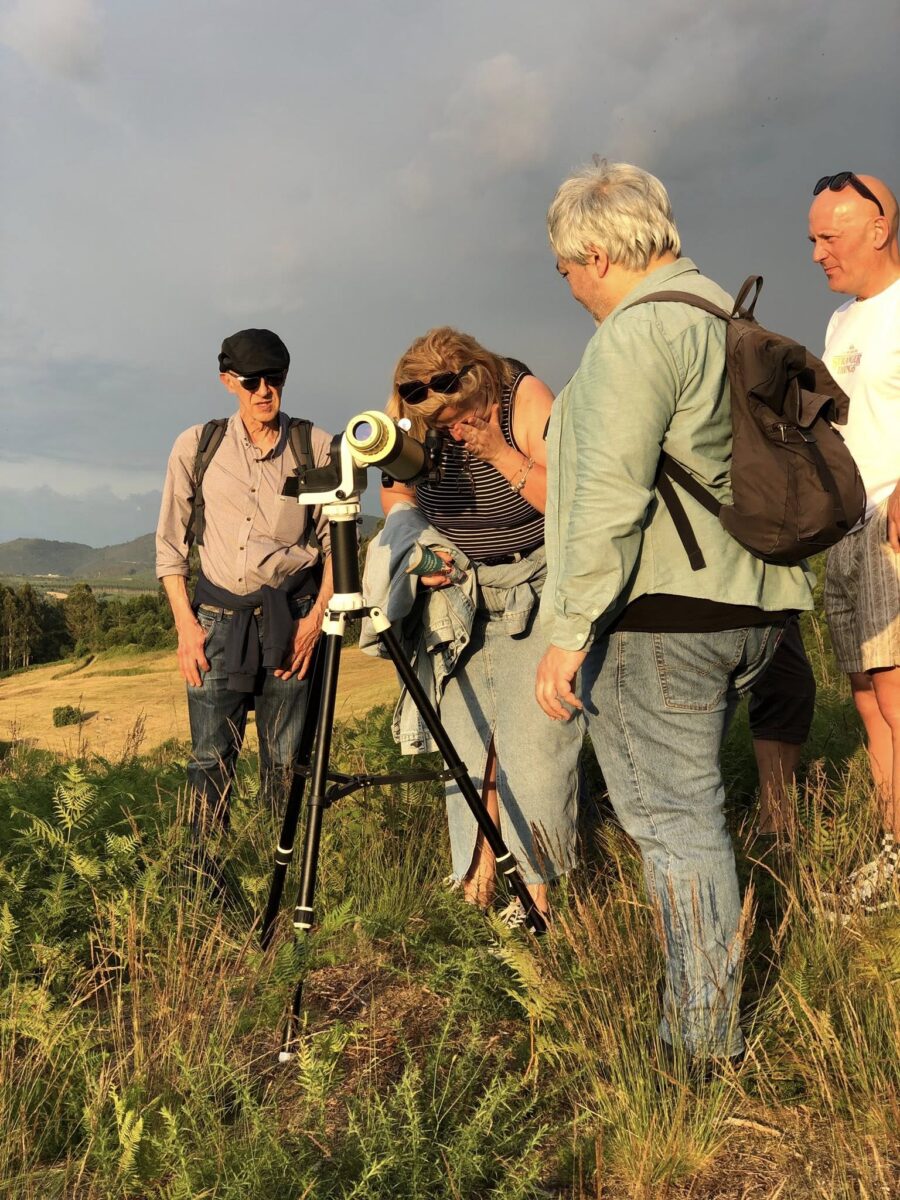 A pesar de la meteorología se pudo hacer una breve observación solar de la mano de Naturaller