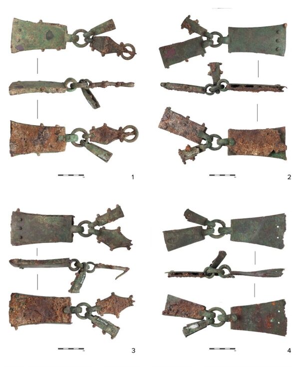 Arreos de caballo procedentes de Eras del Bosque (Palencia) objeto de estudio. Fotografía: Ariadna González Uribe, Museo Arqueológico Nacional