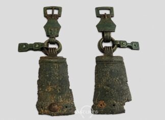 Piezas de Pueblo Bajo de Lledías, Asturias. Fotografía del autor. Museo Arqueológico de Asturias.