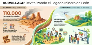 Infografía del proyecto Aurvillage. Universidad de León