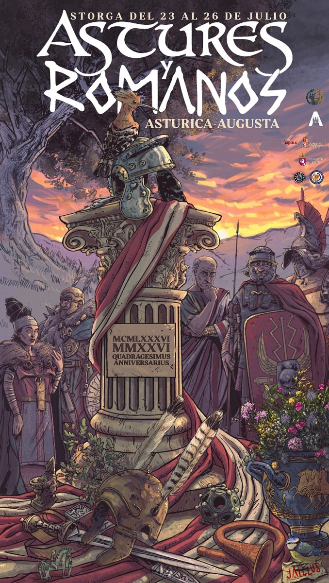 Cartel del 40 aniversario de Astures y Romanos, Astorga. Autor: Jailus
