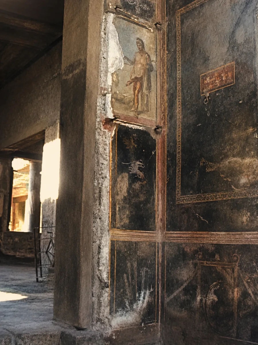 Pinturas murales de la casa de los Vetti, Pompeya. Foto del autor.
