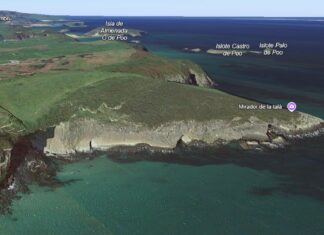 Investigación arqueológica en Punta Jarri, Llanes Punta Jarri. Google Earth