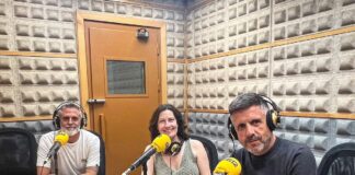 Grabando el programa en Cadena SER Asturias.