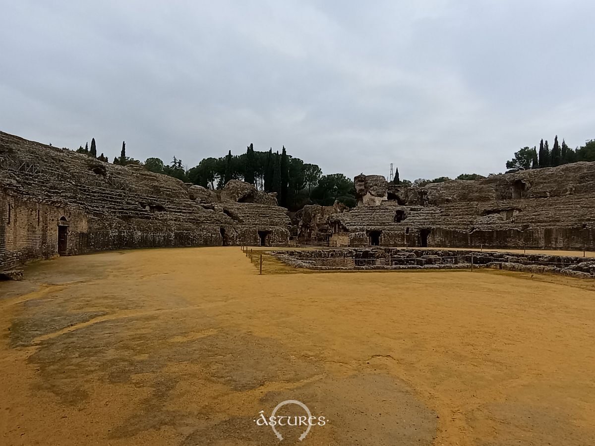 Arena del anfiteatro. Itálica.