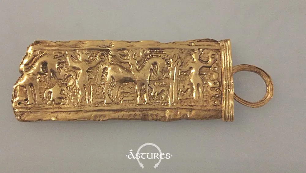 Réplica de uno de los fragmentos. Museo Arqueológico de Asturias