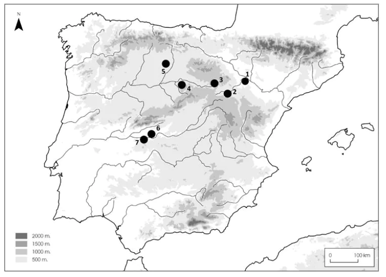 Dispersión de las fíbulas de tipo Castellares