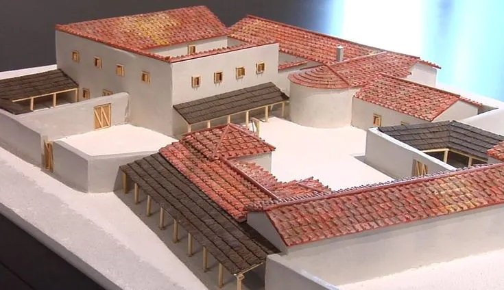 Maqueta de una mansio, la de Sebatium, en el Tirol italiano. Foto del museo.