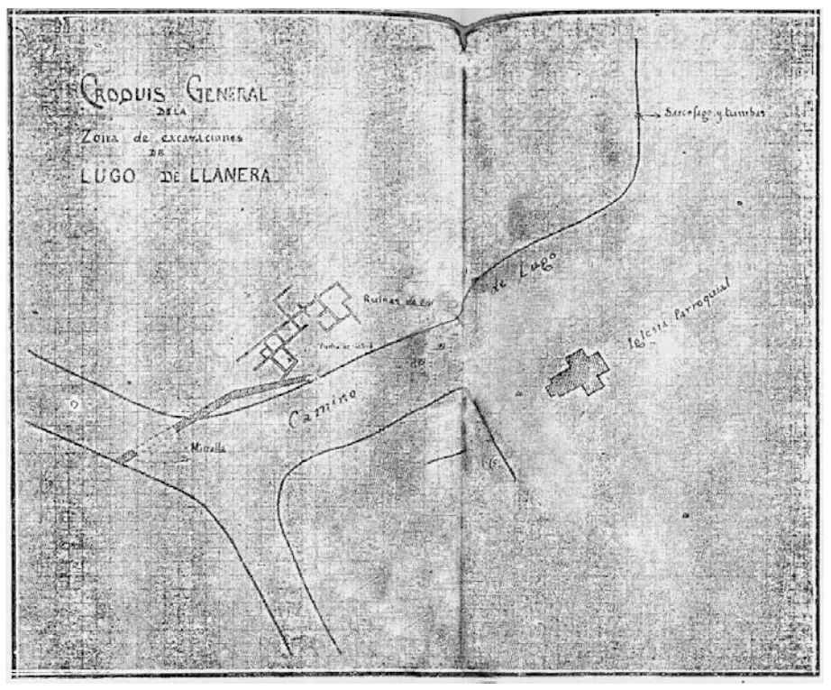 Recorte del periódico Región año VI, núm 1531 del día jueves 26 de abril de 1928, bajo el título: Del resultado de las excavaciones en Lucus (publicado en Esperanza Martín, 2021)