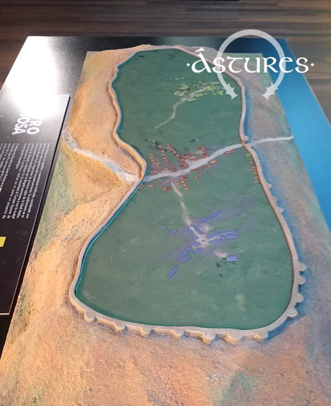 Maqueta de Castro Ventosa. Museo arqueológico de Cacabelos