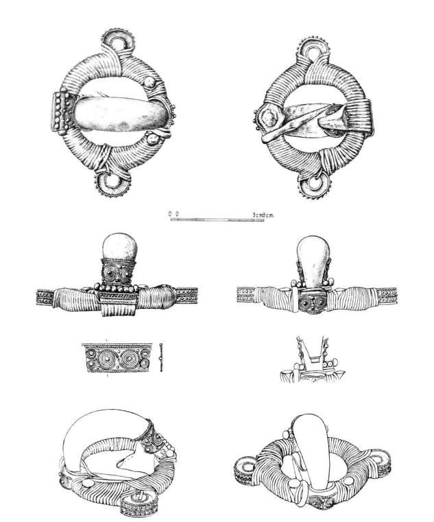 Fíbula anular hispánica procedente de San Martín de Torres, León. Delibes de Castro.