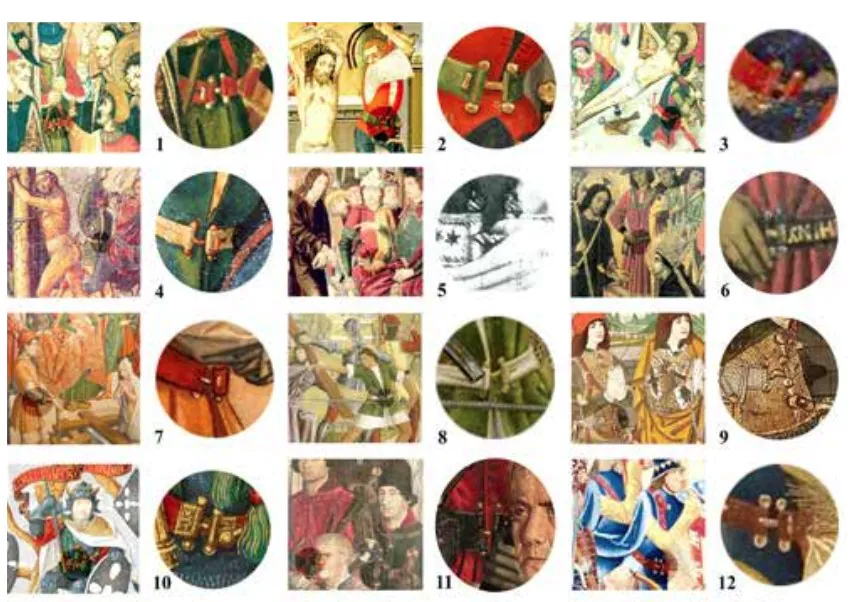 Representaciones de pasadores en T en pintura de finales del siglo XV y principios del XVI. Clemente González García, 2022