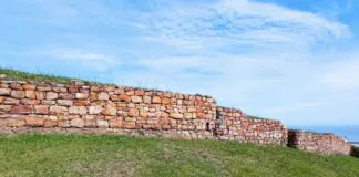 Muralla de módulos de la Campa Torres.
