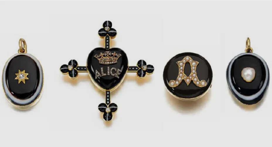 Joyas en azabache de la reina Victoria. Foto Sotheby’s 