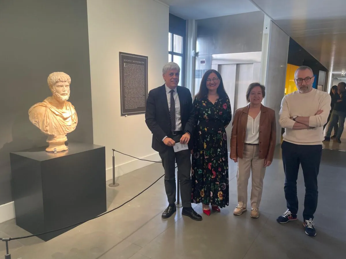 Presentación del busto romano de Quintana del Marco. JCYL