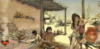 Recreación de la vida de los carpetanos. En "Los últimos Carpetanos". Catálogo publicado por el Museo Arqueológico Regional de Madrid.